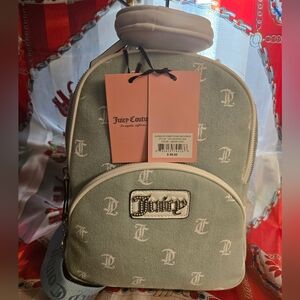 Juicy Couture Gray and White Backpack